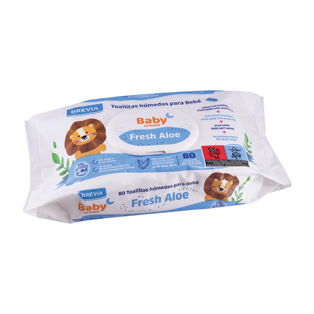 Lingettes bébé en sachet de 80