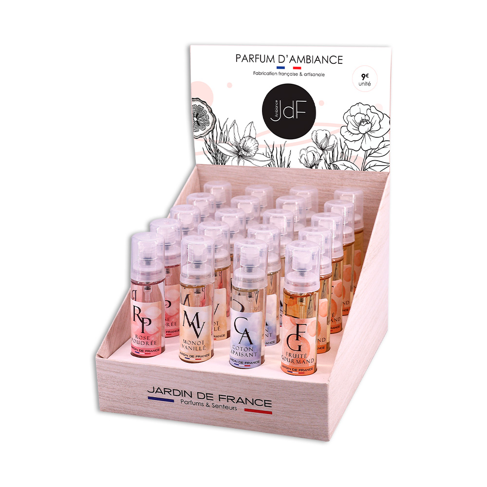 Présentoir Maison – 34 flacons spray 30 ml